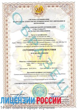 Образец сертификата соответствия Йошкар-Ола Сертификат OHSAS 18001