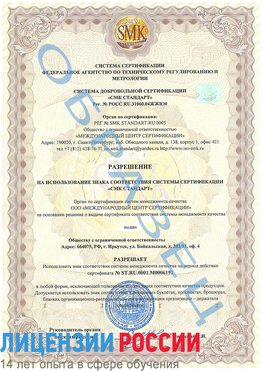Образец разрешение Йошкар-Ола Сертификат ISO 50001